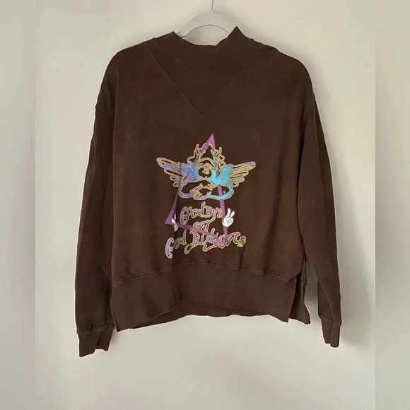 Boys Lie Sweatshirt Women’s Small Goodbye and Good Riddance Brown - Picture 2 of 7